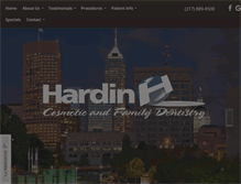 Tablet Screenshot of hardindentistry.com